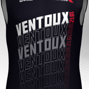 Maillot Noir et Rouge Sans Manche Ventoux Finisher